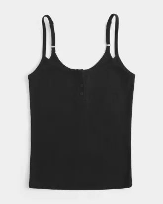 Ribbad Notch Henley Cami