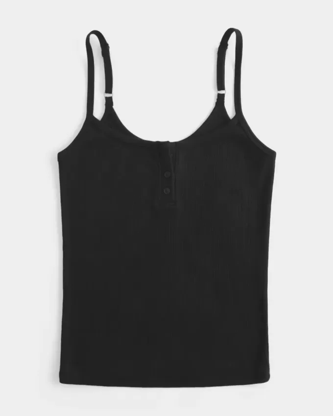 Ribbad Notch Henley Cami Ribbad Notch Henley Cami
