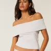 Ribbad off-the-shoulder viktopp Ribbad off-the-shoulder viktopp