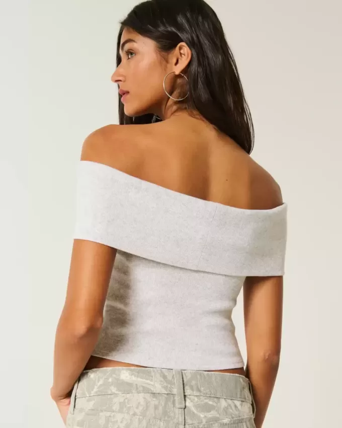 Ribbad off-the-shoulder viktopp Ribbad off-the-shoulder viktopp