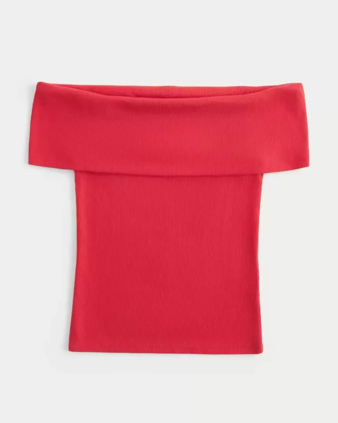 Ribbad off-the-shoulder viktopp Ribbad off-the-shoulder viktopp