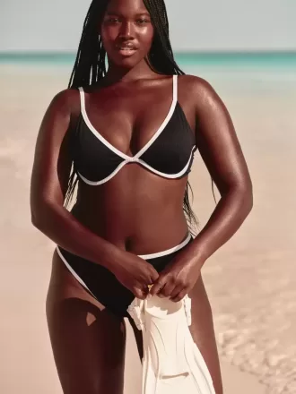 Ribbad Plunge Bikinitopp