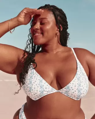 Ribbad Plunge Bikinitopp