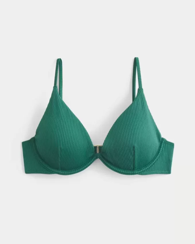 Ribbad Plunge Bikinitopp