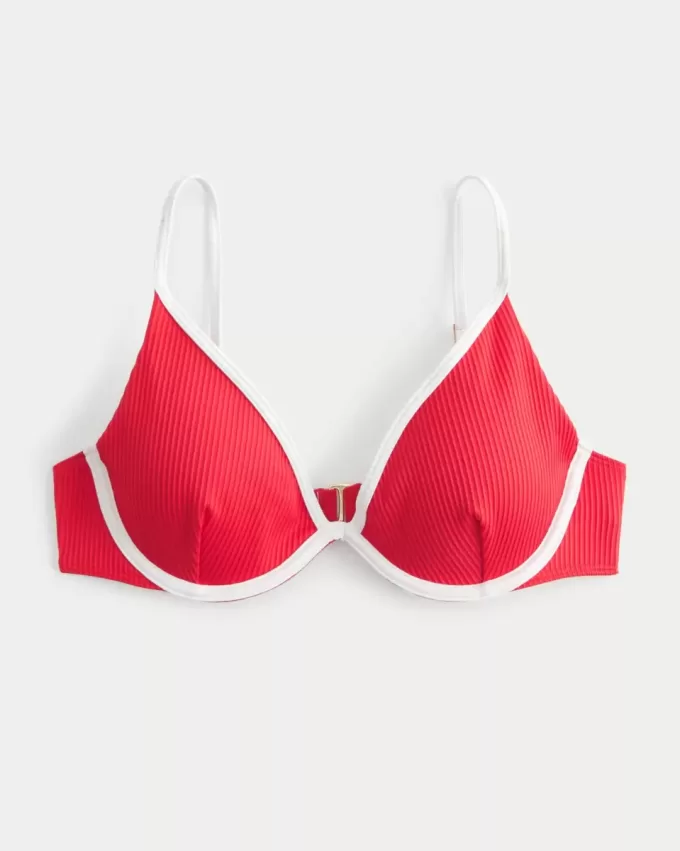 Ribbad Plunge Bikinitopp