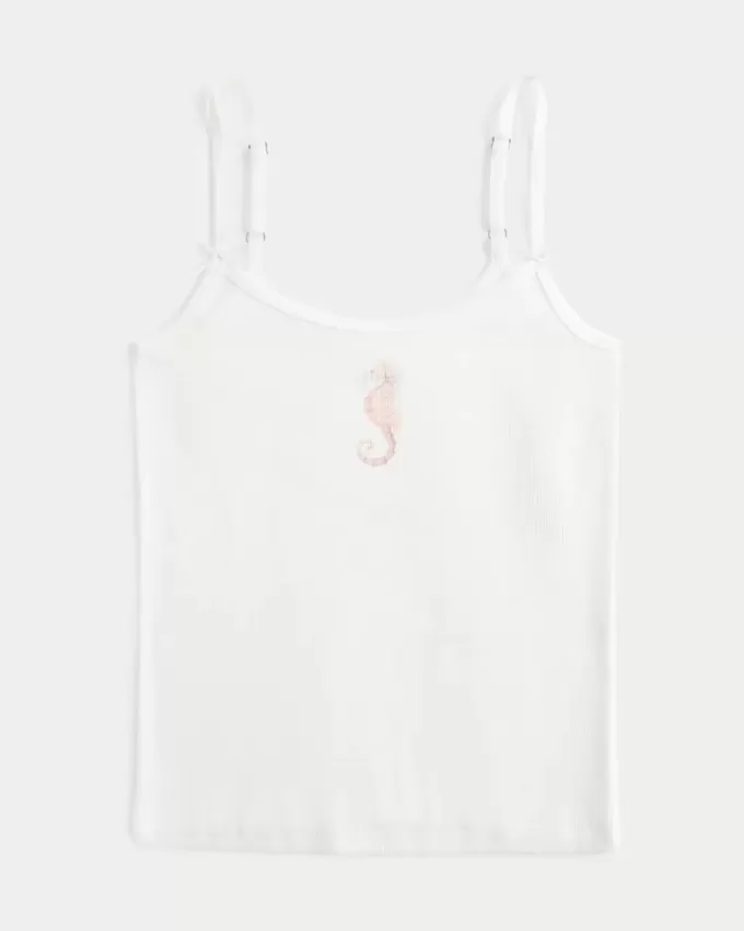 Ribbad sjöhäst grafisk Cami Ribbad sjöhäst grafisk Cami