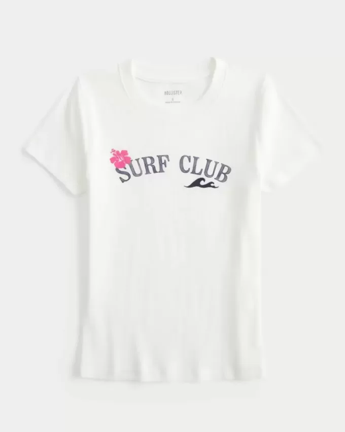 Ribbad Surf Club Graphic Baby Tee