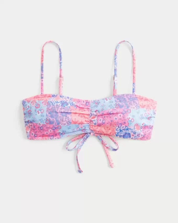 Ribbad Tie Scoop Bikinitopp Ribbad Tie Scoop Bikinitopp