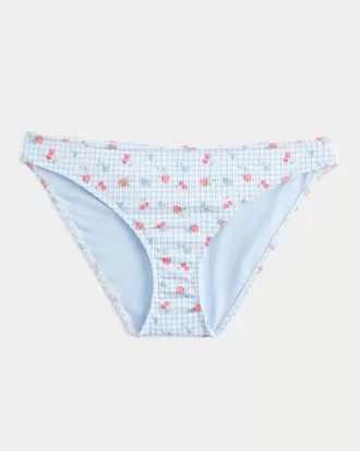 Ribbstickad bikinibotten