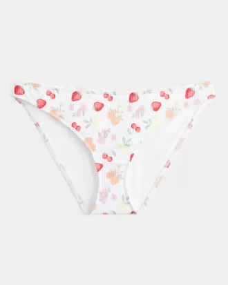 Ribbstickad bikinibotten
