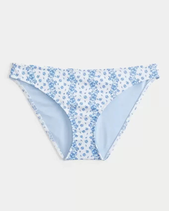 Ribbstickad bikinibotten