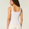 Ribbstickad Button-Through Square-Neck Tank Ribbstickad Button-Through Square-Neck Tank