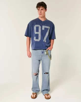 Rippade Medium Wash Baggy Jeans
