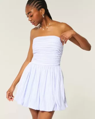 Ruched Bubble Skort Klänning