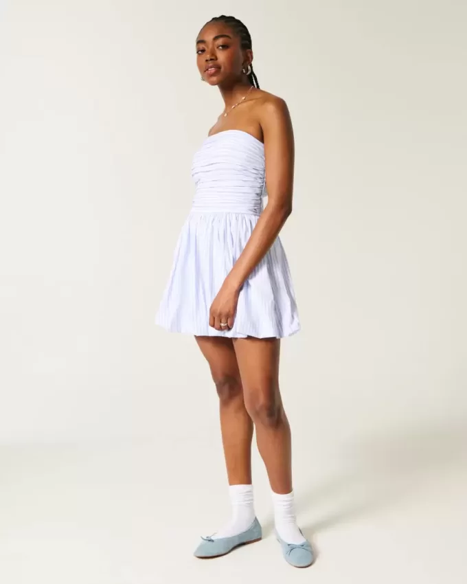 Ruched Bubble Skort Klänning Ruched Bubble Skort Klänning