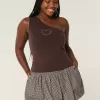 Rutig Bubble Mini Kjol Rutig Bubble Mini Kjol