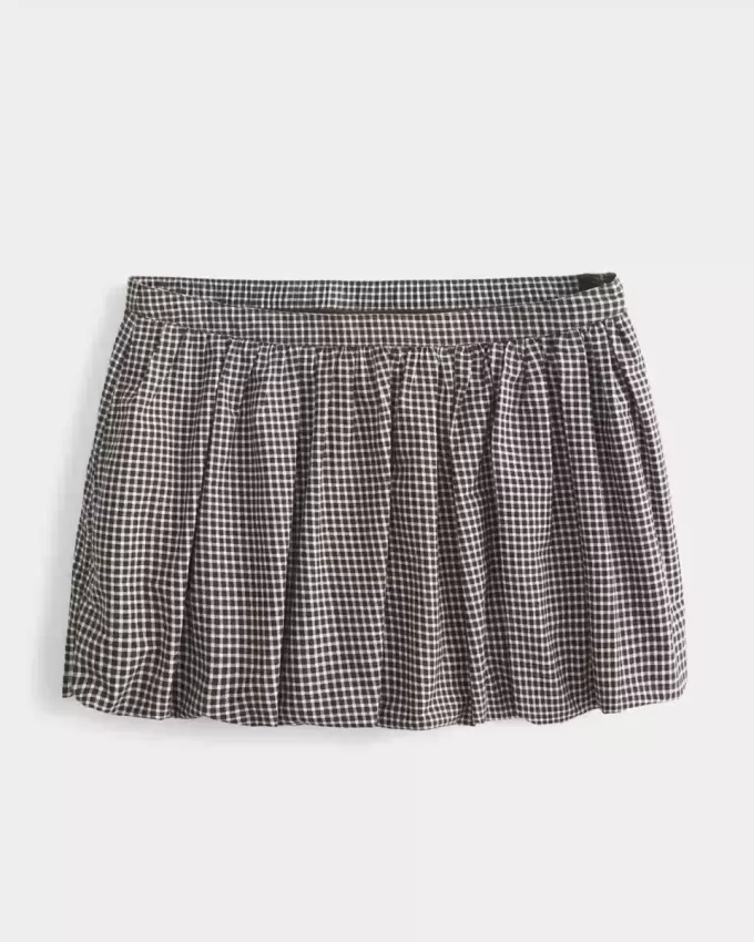 Rutig Bubble Mini Kjol Rutig Bubble Mini Kjol