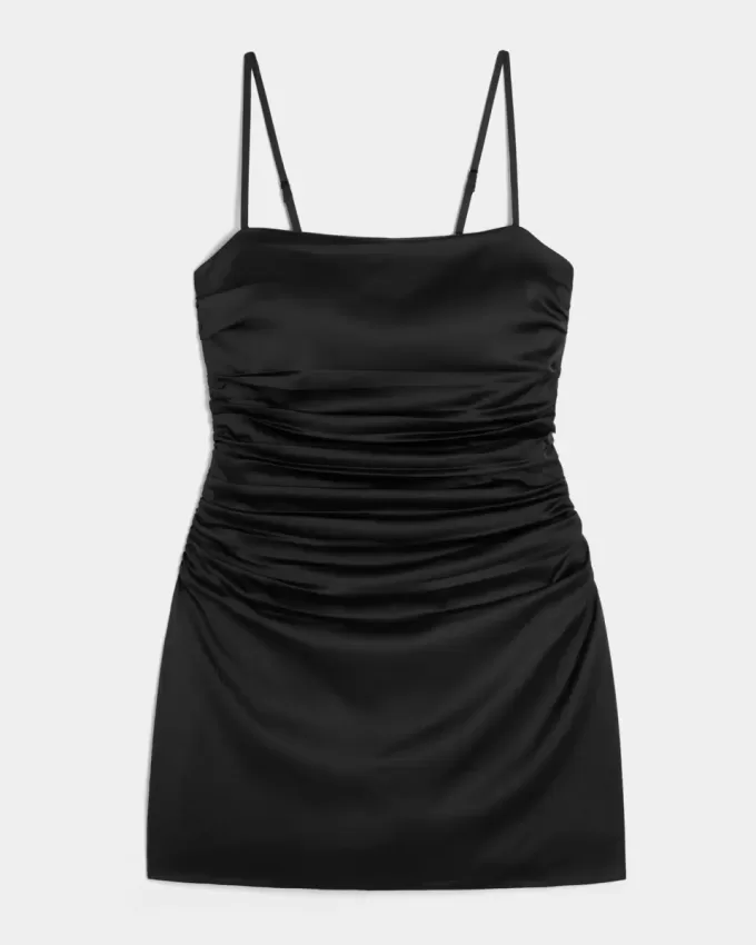 Satin Back Bow Bodycon Klänning Satin Back Bow Bodycon Klänning