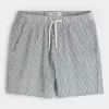 Seersucker Pull-On Shorts på mitten av låret
