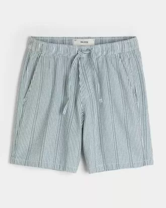 Seersucker-shorts ovanför knäet