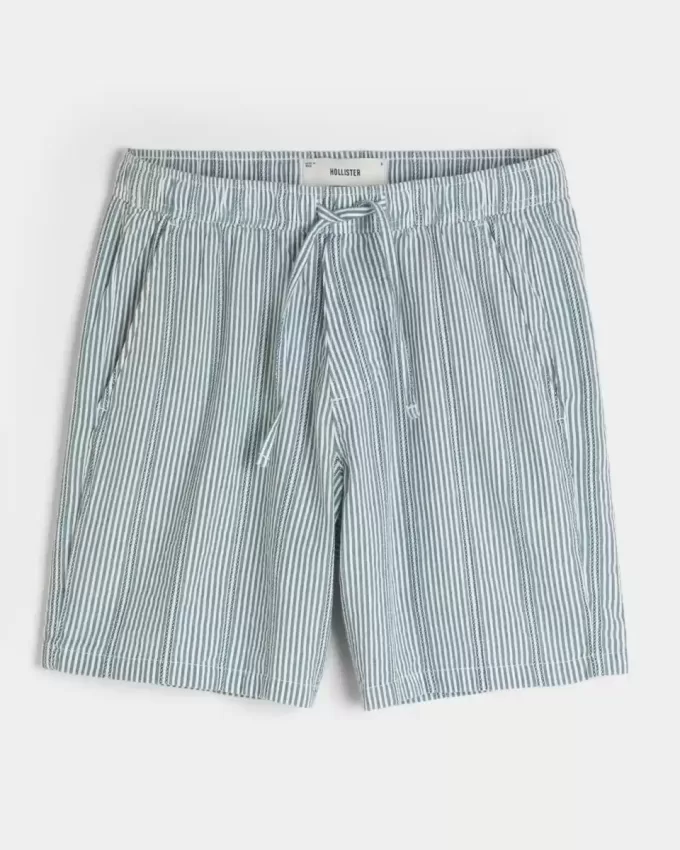 Seersucker-shorts ovanför knäet Seersucker-shorts ovanför knäet