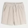 Seersucker-shorts ovanför knäet