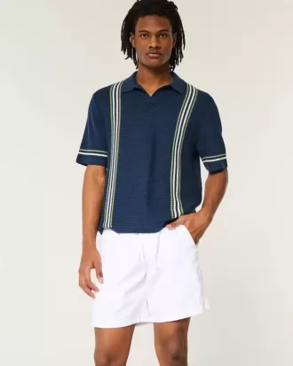 Seersucker-shorts ovanför knäet