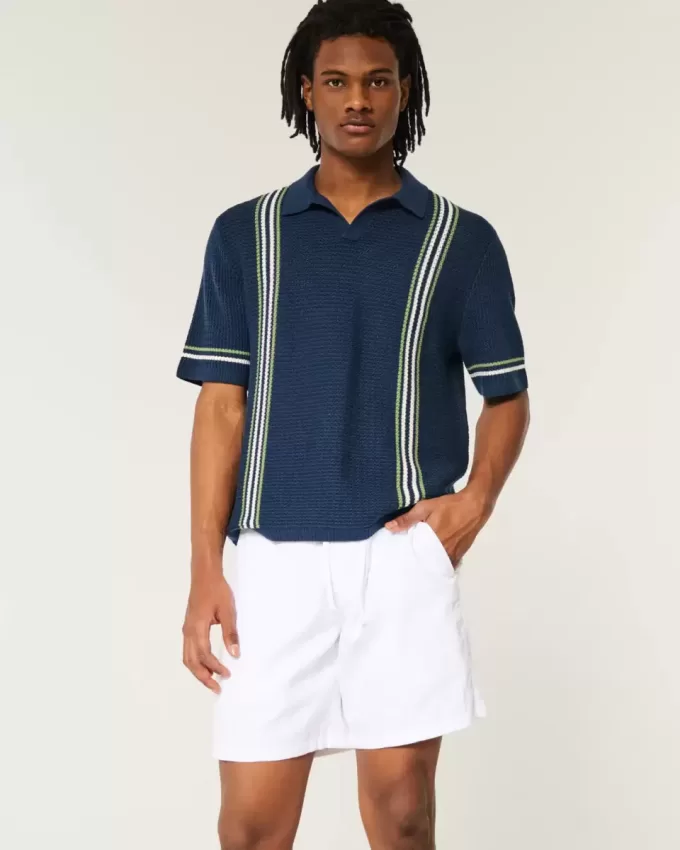Seersucker-shorts ovanför knäet Seersucker-shorts ovanför knäet