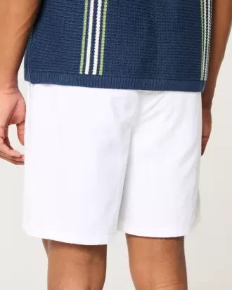 Seersucker-shorts ovanför knäet