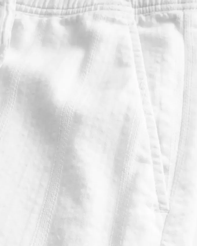 Seersucker-shorts ovanför knäet Seersucker-shorts ovanför knäet