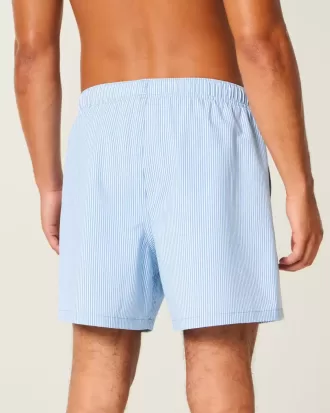 Seersucker volley badshorts på mitten av låret