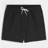 Seersucker volley badshorts på mitten av låret Seersucker volley badshorts på mitten av låret