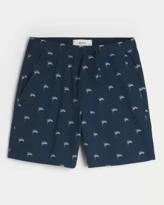 Shorts med linneblandning ovanför knäet