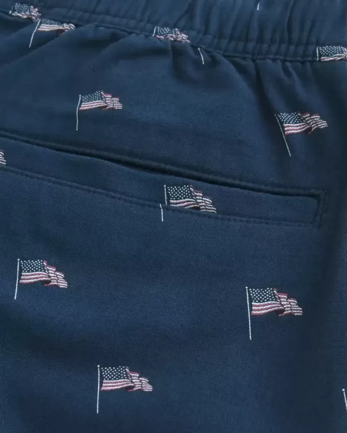 Shorts med linneblandning ovanför knäet