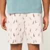Shorts med linneblandning ovanför knäet