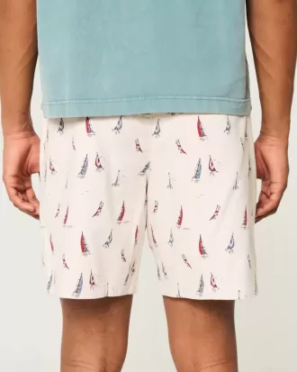 Shorts med linneblandning ovanför knäet