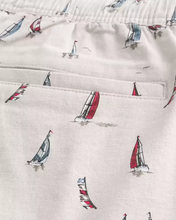 Shorts med linneblandning ovanför knäet