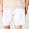 Shorts med linneblandning över knäet Shorts med linneblandning över knäet