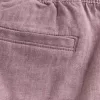 Shorts med linneblandning över knäet