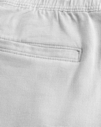 Shorts med linneblandning över knäet