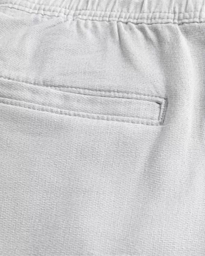 Shorts med linneblandning över knäet