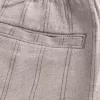 Shorts med linneblandning över knäet