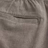 Shorts med linneblandning över knäet