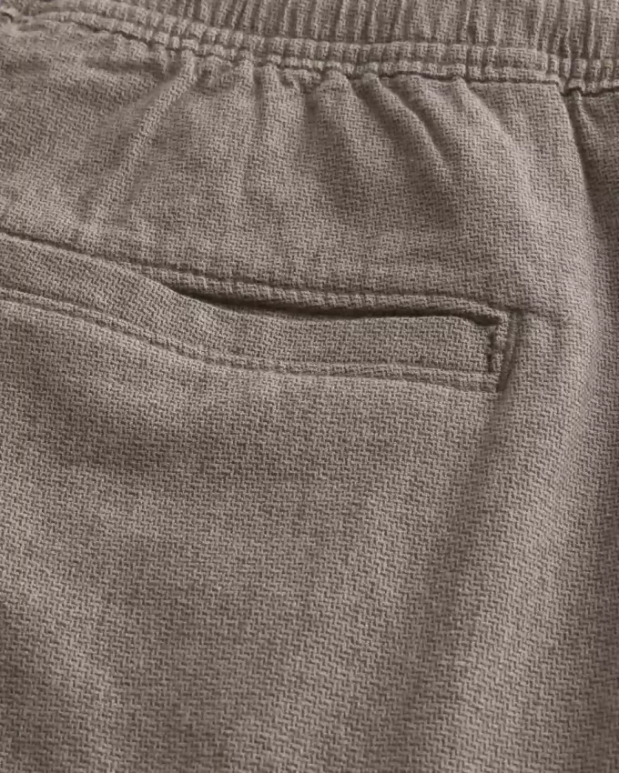 Shorts med linneblandning över knäet