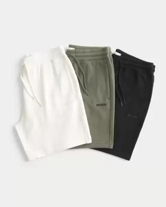 Shorts med logotyp i fleece ovanför knäet 3-pack