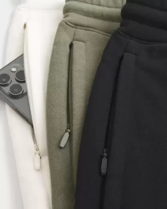 Shorts med logotyp i fleece ovanför knäet 3-pack
