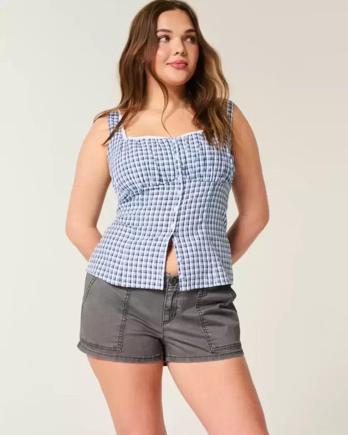 Shorts-shorts i låg twill