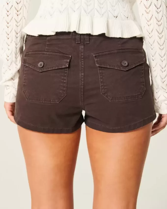 Shorts-shorts i låg twill