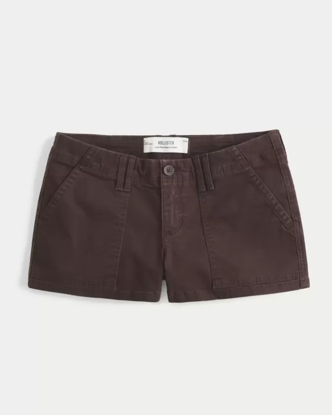 Shorts-shorts i låg twill