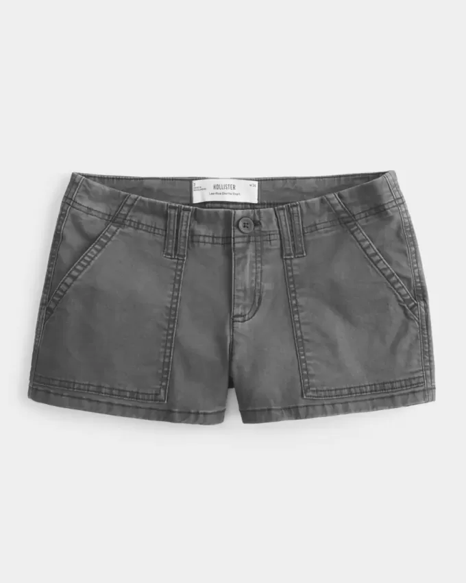 Shorts-shorts i låg twill